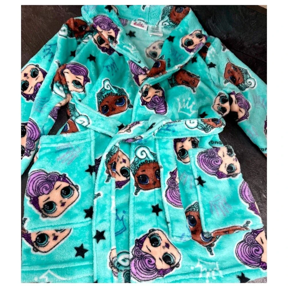 LOL Surprise Sleepwear Bundle Set Bathrobe Slippers GIRLS SIZE 6-6X LOT OF 2 NEW